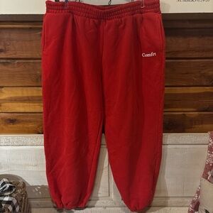 Comfrt Women's Red Joggers